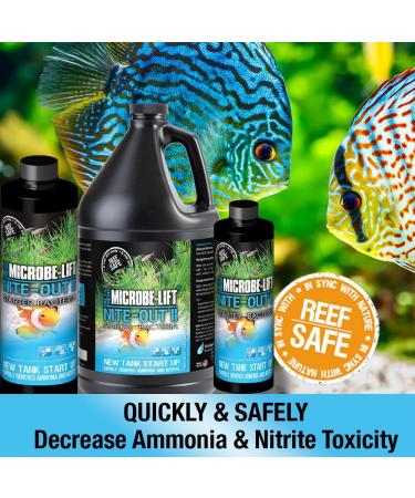 Microbe-Lift Nite-Out II Aquarium Cleaner 16oz | Rapid Ammonia & Nitrite Reduction | Freshwater & Saltwater Tank Treatment - Buy Online on SooperMarket.com
