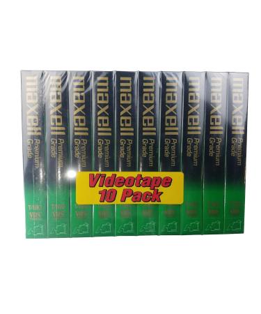 Maxell T-160 (8 hours) Premium Grade Video Cassette 10-Pack