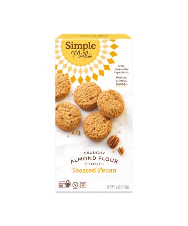 Simple Mills Almond Flour Crunchy Cookies, Toasted Pecan - Gluten Free, Vegan, Healthy Snacks, Made with Organic Coconut Oil, 5.5 Ounce (Pack of 1) Toasted Pecan 5.5 Ounce (Pack of 1)