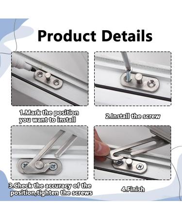 2 Pcs Stainless Steel Window Locks Safety Window Restrictors for Upvc Prevent Your Child or Pet from Falling by The Window Suitable for Home Kindergarten School Hospital Office - Buy Online on SooperMarket.com