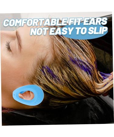 COOLHIYA 2 Pairs Hair dye Ear caps Heat Protection Hair Dyeing Supplies Ear caps for Hair dye Hair dye Ear Cover Hair Coloring Ear Cover Ear Muffs Silica Gel tab Accessories Men and Women Blue 7.5x5cm - Buy Online on SooperMarket.com