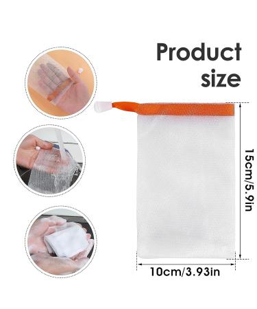 WLLHYF 10 Pcs Exfoliating Mesh Soap Bag - Facial Cleanser Foaming Net - Nylon Face Cleansing Nets with Drawstring - Bath Shower Essential - Buy Online on SooperMarket.com