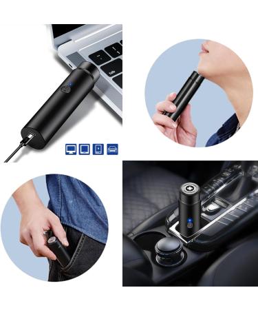 Mini Electric Shaver Portable Electric Rotary Men's Razor Cordless USB Rechargeable Electric Men's Shaver Waterproof Electric Pocket Shaver for Travel or Home Use Wet and Dry Use Men's Mini Shaver - Buy Online on SooperMarket.com