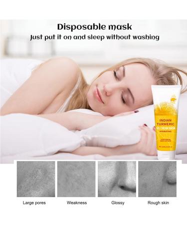 Turmeric Overnight Spa Mask - Nourishing Sleeping Mask - Facial Moisturizer Hydrating Skincare Facial Mask For All Skin Types - Overnight Mask Shrink Pores Brighten Skin Tone - Buy Online on SooperMarket.com