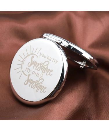 HOLLP Sister Friendship Jewelry - You're My Sunshine Makeup Pocket Mirror for Women - Buy Online on SooperMarket.com