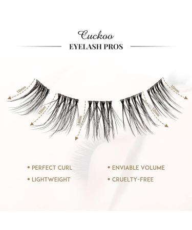 Cuckoo DIY Eyelash Extension Kit - 100 Clusters Volume Lashes Set for 3D Effect - Glue Bonded Individual False Eyelashes for Natural Look - Buy Online on SooperMarket.com