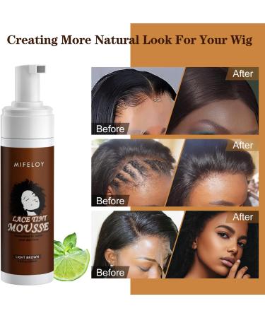 5 Pcs Wig Tool Kit 200ml Lace Tint Melting Hair Mousse Foam Mocha Dark Brown Toupees Spray Glue 75g Styling Wax Stick Pomade Gel Edge Control Brush Needle Tail Comb Wig Band 5 Pcs Wig Tool Set-Dark Brown-Pink - Buy Online on SooperMarket.com