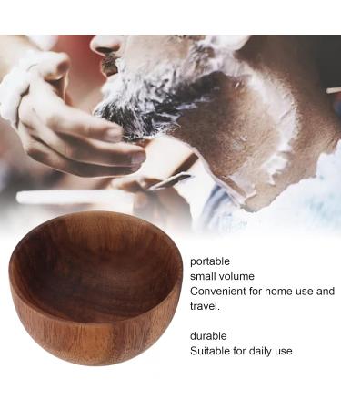 Large Capacity Wooden Shaving Soap Bowl - Portable Shaving Foam Mug for Men & Barber Shops - Buy Online on SooperMarket.com