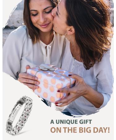 EnerCoppeX Magnetic Bracelets for Women Stainless Steel Bracelet with Effective Healing Magnets Adjustable Jewelry Gift (STB-2475ESDWK) - Buy Online on SooperMarket.com