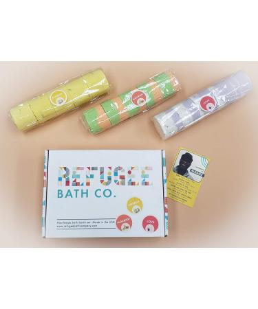 Refugee Bath Co. Organic Cocoa Butter Bath Bombs Variety Pack - 15 Pack 3.0 oz Each, Natural Plant-Based Ingredients, Rejuvenate - Buy Online on SooperMarket.com