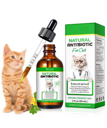 Natural Antibiotics for Cats Pet Supplements 2 Fl Oz / 1 Pack Cats Multivitamin Cat Antibiotic Supports Cat Allergy Itch Relief Chicken Flavor