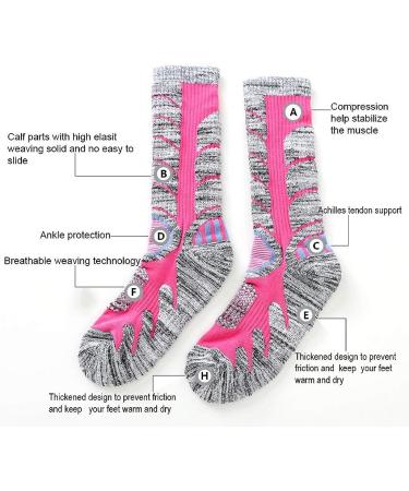 XIKUN Ski Socks | Men Women | Warm High Performance Winter Sport Socks | 4-12 Men, 5-13 Women | 4-Pack Pink - Buy Online on SooperMarket.com