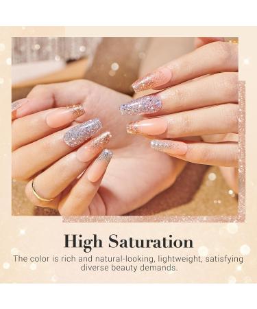 AZUREBEAUTY Dip Powder Nail Set - 6 Colors Glittery Chrome Dipping Powder Kit for Perfect Manicure - No Nail Lamp Needed - Buy Online on SooperMarket.com