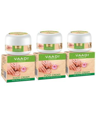 Value Pack of 3 Organic Foot Cream - Nelke & Sandal Oil |Foot cream for drycracked |Itchy feet.|All nature-Paraban Free-Sulfate Free-Unisex-(3 x 30 GMS)