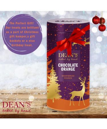 Dean's Chocolate Orange Shortbread Rounds - 150g Box Of Luxury Handmade Scottish All Butter Cookies Ideal For Christmas And As A Festive Snack Melt-In-The-Mouth Chocolate Biscuit Selection. - Buy Online on SooperMarket.com
