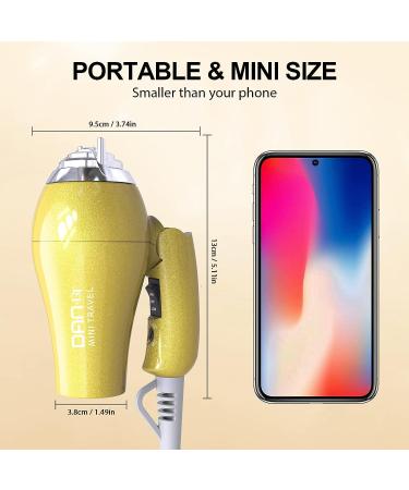 Portable Travel Hair Dryer  Mini Blow Dryer 1200W with Folding Handle & 125/250V Dual Voltage  with Concentrator & Diffuser Attachment - Buy Online on SooperMarket.com