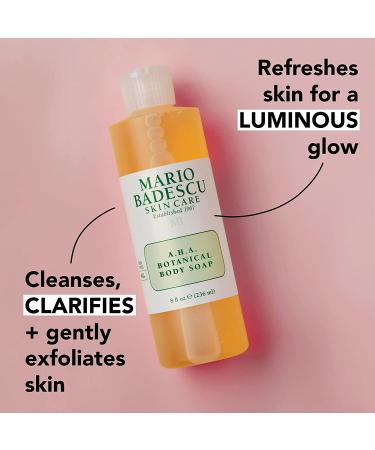 Mario Badescu A.H.A Botanical Body Soap | Grapefruit & Ginseng Extracts | Rejuvenating Body Wash 16 Fl Oz - Buy Online on SooperMarket.com