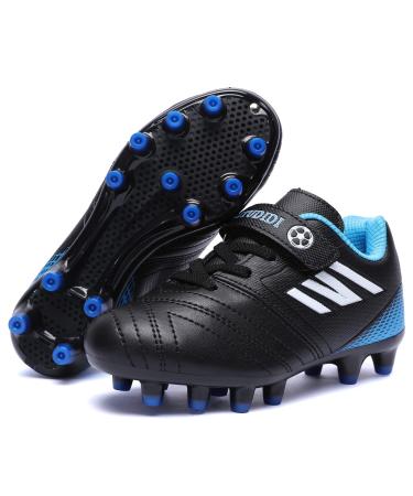 Mitudidi soccer shoes children boy soccer shoes girl football shoes unisex hall training shoes sports shoes for outdoor 28 eu black