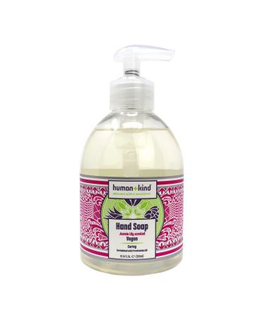 Human+Kind Hand Soap - Natural Liquid Hand Wash for Bathroom and Kitchen with Hydrating Provitamin B5 - Gentle Non-Drying Cleanser for Sensitive Skin - Light Fresh Jasmine Lily Fragrance - 10.14 oz
