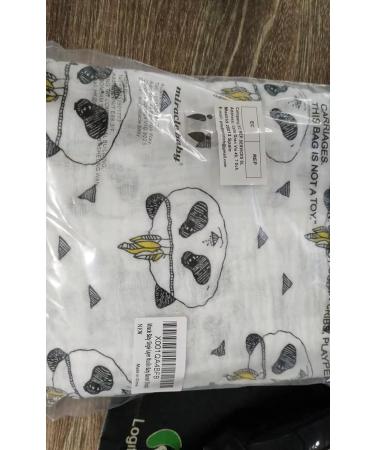 Miracle Baby Cotton Muslin Swaddle Blanket - 115x150cm - Pandaa Layer - Boys & Girls - Summer Essential - Buy Online on SooperMarket.com