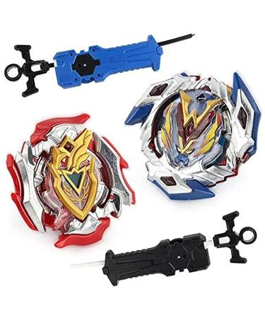 Obest 2 whirlwind gyros with 2 launcher Burst Turbo martial cord Set Bey Kinder Toys Kreisel Bay Battling Tops Spinning Tops for children Halloween/Christmas/New Year Gift (B104/B105)