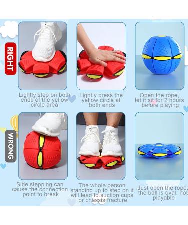 WACURRENTHYD New UFO Pet Flying Saucer Ball Portable Flying Toys Creative Fly Saucer Stomp Magic Balls Magic Frisbee Dog Toy Ball Fun Puppy Interactive Flying Flat Throw Disc Balls Toy (Pink) - Buy Online on SooperMarket.com
