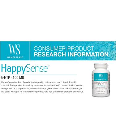 WomenSense HappySense 5-HTP 100mg 120 Time-Release Caplets Helps Promote Healthy Mood Balance - Buy Online on SooperMarket.com