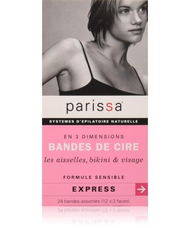 Parissa Wax Strips Sensitive 3 Assorted Sizes - 24 Strips