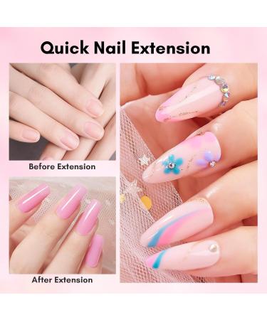 Makartt Poly Nail Extension Gel: Nail Thickening Acrylic Extension - Starter Polish Pink & Cheeky - Buy Online on SooperMarket.com