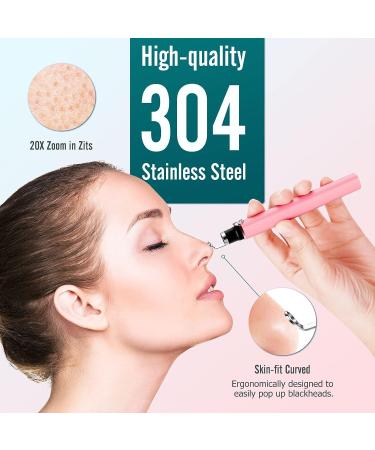 Blackhead Remover Tools with Camera | Pore Cleaner Kit for iPhone, iPad & Android | 20X Magnification | Visible Results - Buy Online on SooperMarket.com