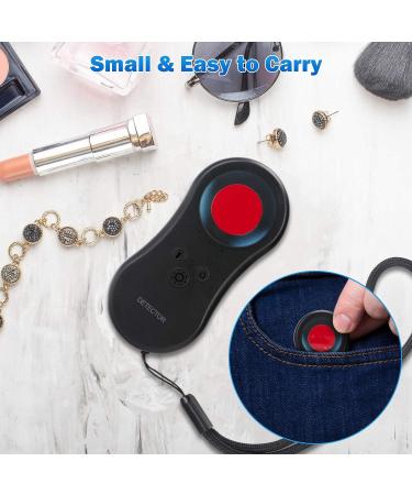 Pocket-Sized Hidden Camera Detector | LED Device Finder with Infrared Viewfinders | Anti-Spy Camera Locator with Chargeable Anti-Theft Alarm for AirBnB, Hotels, and Bathrooms - Buy Online on SooperMarket.com