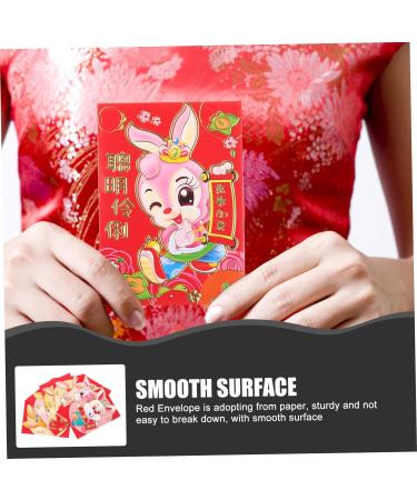 MAGICLULU 60pcs 2023 Year of The Rabbit Red Packets Bunny 2024 Year Money Bag Red Luck Money Bag Festival Red Envelope Red Envelope for The Year of Dragon Paper Personality Lai See Bag Assorted Color 1 1.5X8X0.1CM - Buy Online on SooperMarket.com