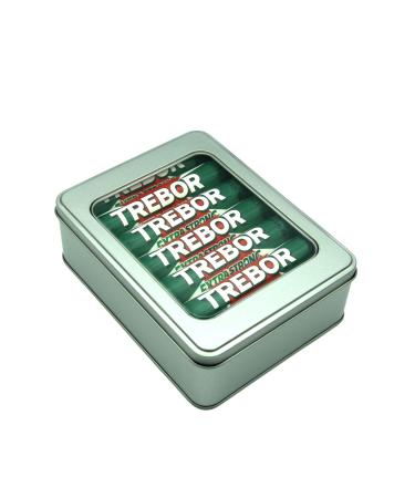 Trebor Extra Strong Mints in a Tin x 14 Tubes x 14 x 42g Tubes Bundle with Silver Refillable Window Lid Tin