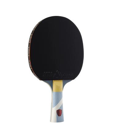 JOOLA Omega Strata - Table Tennis Racket with Flared Handle - Tournament Level Ping Pong Paddle with Vizon Table Tennis Rubber - Designed for Spin Light Blue