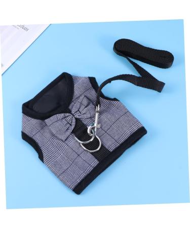 Soft Ferret & Rabbit Cable Dress with Leash - Breathable Pet Vest Guinea Pig Size 1 Black - Buy Online on SooperMarket.com