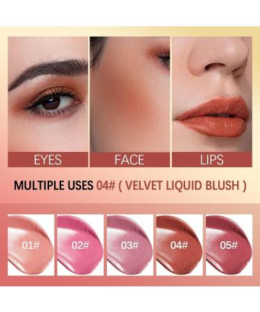 2PCS Long-Lasting Liquid Blush Makeup for Dewy Cheeks - Moisturizing & Waterproof Formula (4) - Buy Online on SooperMarket.com
