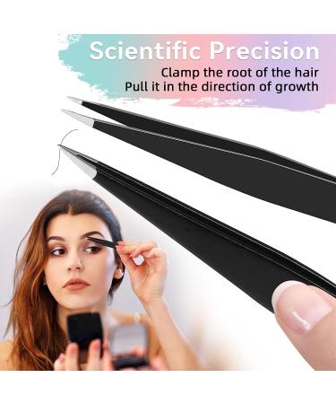 FACEMADE 3-Piece Tweezers Set for Women and Men - Stainless Steel Eyebrow Tweezers, Scissors, and Razor for Facial Hair Removal - Buy Online on SooperMarket.com