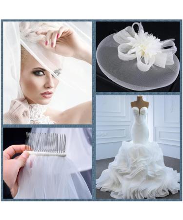 Abbaoww 15 Yards Stiff Horsehair Braid 4 Inch - White Polyester Boning for Wedding Dress Sewing - Buy Online on SooperMarket.com