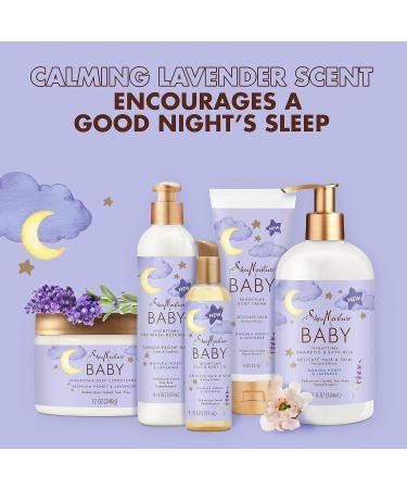 Shea Moisture Baby Care Set - Relaxing Nighttime Shampoo Bath Milk & Body Cream for Delicate Skin | Manuka Honey & Lavender | International Shipping - Buy Online on SooperMarket.com