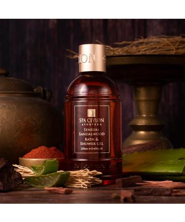 SPA CEYLON Sensual Sandalwood Bath & Shower Gel - Hydrating Herbal Wash with Aloe Vera & Coconut | Vegetarian & Cruelty-Free - Buy Online on SooperMarket.com