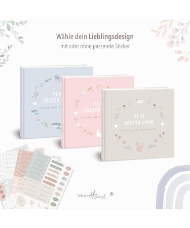 Buy Mintkind Baby Album My First Year of Life - Customizable Photo Album & Sticker Set | Perfect Baby Gift for Boys & Girls | Baby Diary from Birth - Buy Online on SooperMarket.com