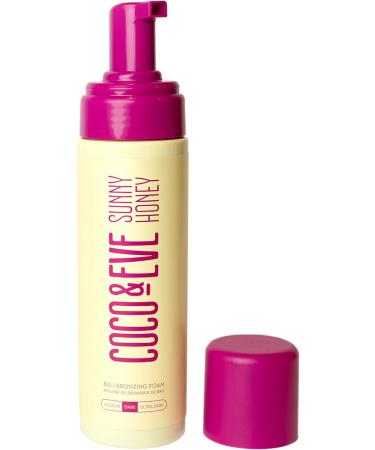 Coco & Eve Sunny Honey Bali Bronzing Self Tanner Mousse Set (Dark) - All Natural Instant Sunless Tanning Mousse with Mitt Applicator - Buy Online on SooperMarket.com