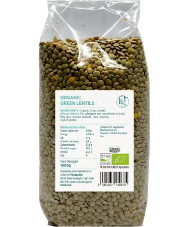 Farmgio Organic Split Green Lentil (1 kg) | Vegetarians & Vegans | Certified Organic Agriculture | Zero Preservatives or Additives!  - Buy Online on SooperMarket.com