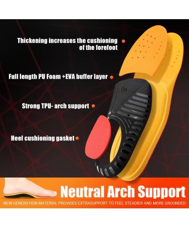 TOPSOLE Orthotic Insoles for Plantar Fasciitis and Arch Support - Red - UK-7 (26.1cm) - Buy Online on SooperMarket.com