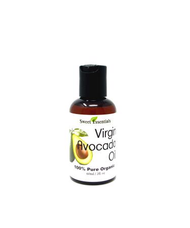 Sweet Essentials Premium Organic Unrefined/Virgin Avocado Oil 2oz Imported From Italy 100% Pure NON-GMO Cold Pressed Food Grade Green in Color