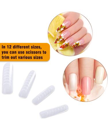 131 Piece Nail Tips Clip and Dual Nail Forms Set with Quick Building Nail Clip Extension Clamp - UV Acrylic Clear Nail Molds and Clipper Trimmer Included - Buy Online on SooperMarket.com