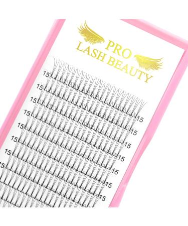 Pre Made Fan Eyelash Extensions 3D-D-0.10-9mm Short Stem Premade Fans Eyelash Extension Pre Fanned Russian Volume Lashes 0.07 0.10 Lash Extensions (3D-D-0.10-9) 9 mm 3D-D-0.10