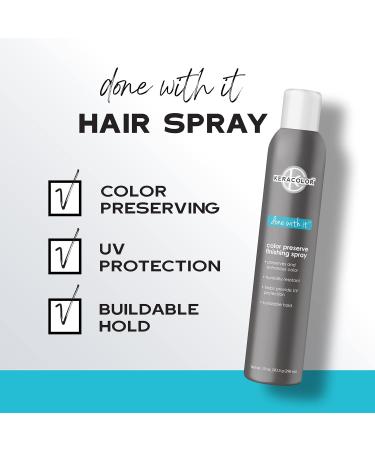 KERACOLOR Kit of 3-in-1 (Cleanse + Conditioner + Color) Copper Semi-Permanent Hair Dye and Finishing Hair Spray 10oz - Buy Online on SooperMarket.com