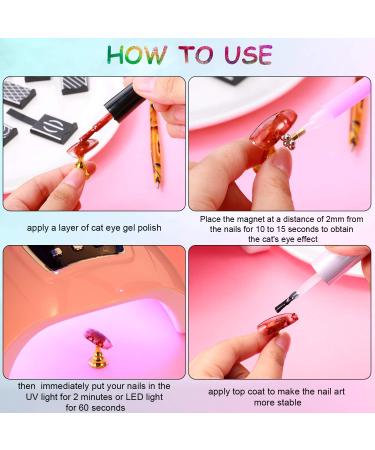 15-Piece Nail Magnet Tool Set for DIY Gel Polish Nail Art | Double-Ended Magnetic Pen, Plate, Stick | Magnet Wand Board for Professional Results - Buy Online on SooperMarket.com