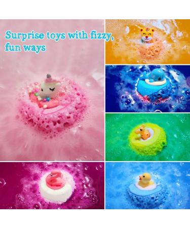 Aofmee Handmade Natural Bath Bombs for Kids with Surprise Inside - Shea Cocoa Butter Moisturize - Spa Fizzies Bath Bomb Kit - Perfect Birthday or Holiday Gift for Women, Girls, Boys - 6 Cute Bath Bombs - Buy Online on SooperMarket.com